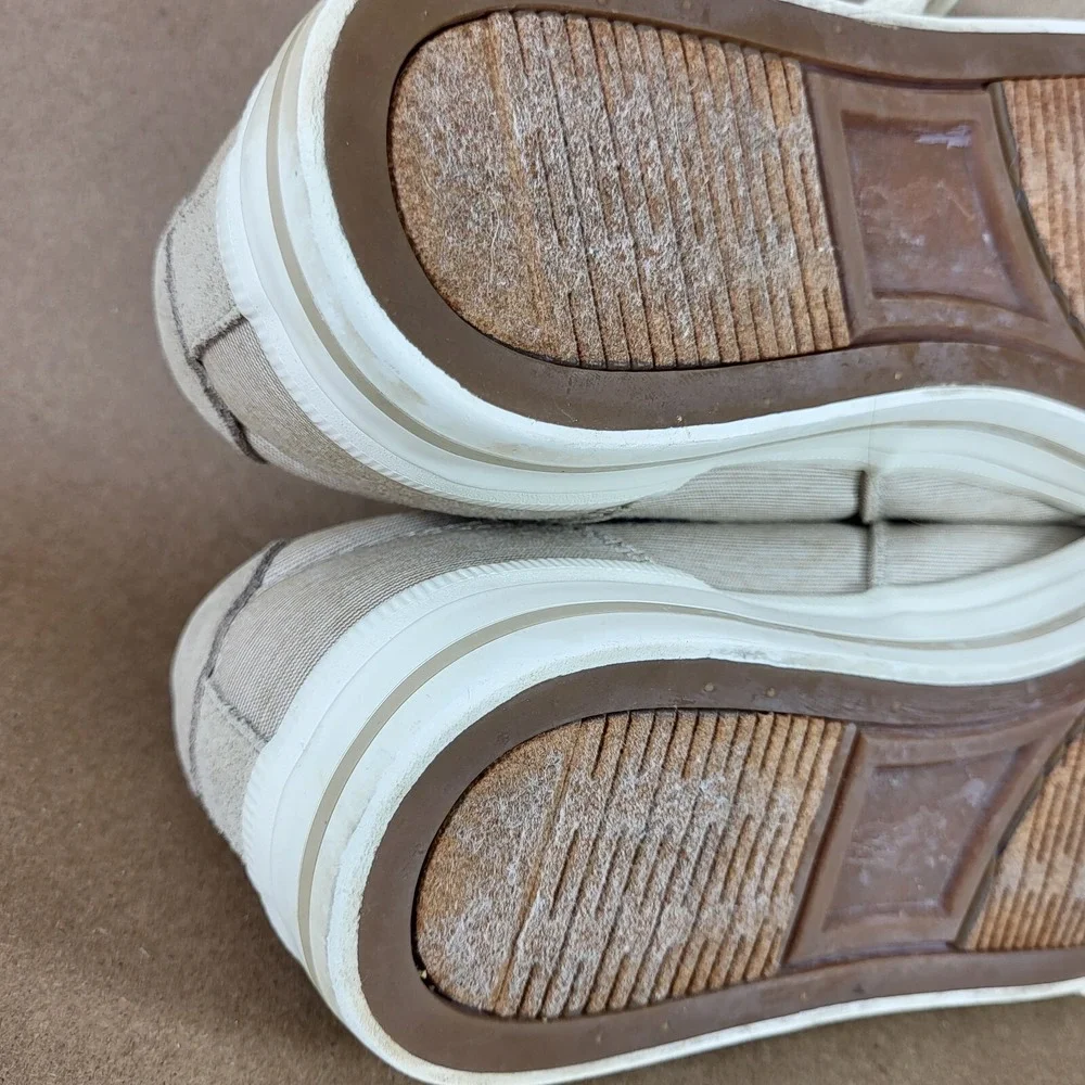 Polo Ralph Lauren Size 10 D Vaughn Beige Casual Sneakers Men's 01087